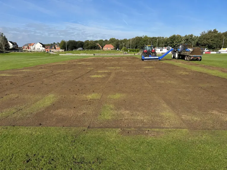 Pitch renovation work at Accrington Cricket and Tennis Club