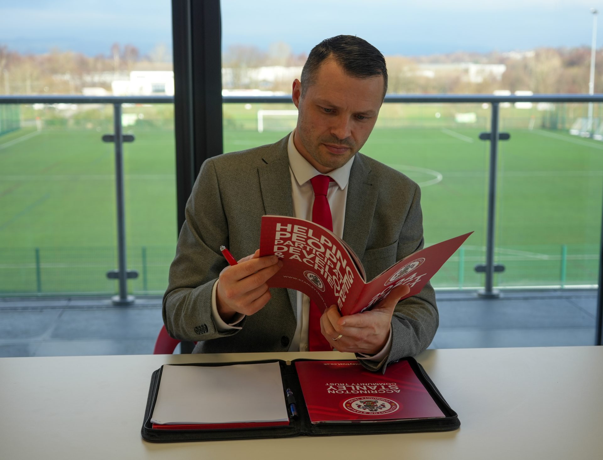 Martin Fearon working at a sports facility